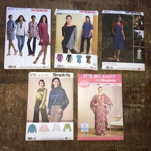 UNCUT Simplicity Sewing Patterns Misses Size 16-22 *LOT OF 5* Dress Top Classic